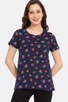 Rosaline Bloom Fest Knit Cotton Top (Pack of 2) - Blue Pink — thumbnail 7